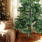 6ft PVC Evergreen Christmas Tree with Hinged Branches and Sturdy Metal Stand
